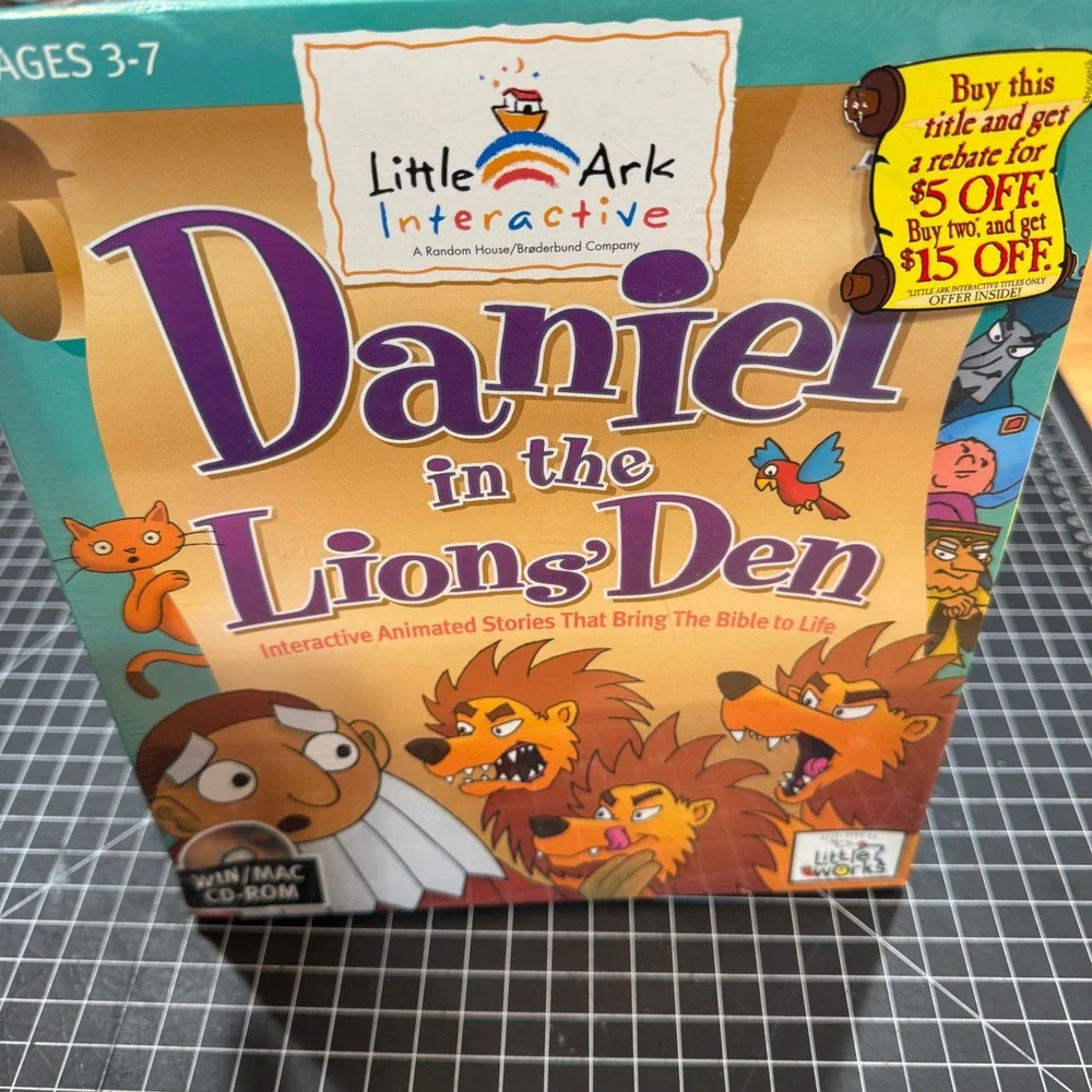 Little Ark Daniel in the Lions Den PC Mac CD-ROM 1997 Bible Story New Sealed
